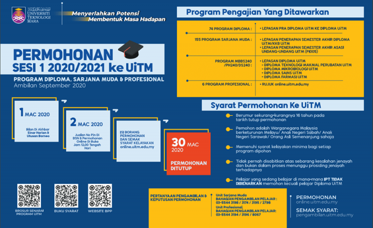 Permohonan UiTM 2020-2021 Online Sesi 2 (Ambilan Januari)